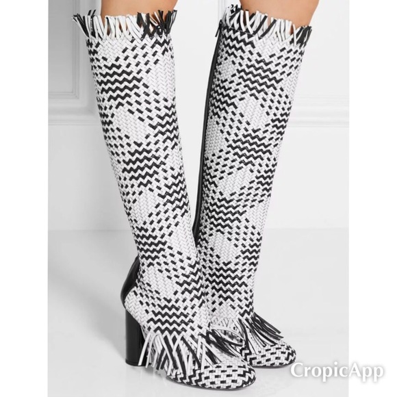 Proenza Schouler Shoes - Proenza Schouler 9.5 Woven Leather Knee High Boots
